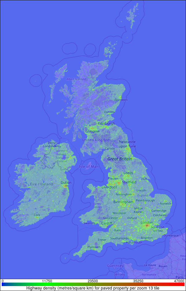 Properties 'Paved' density