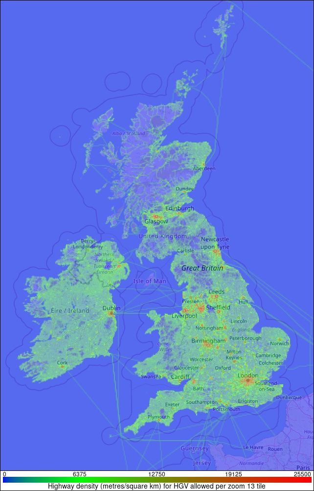 Transport 'HGV' density